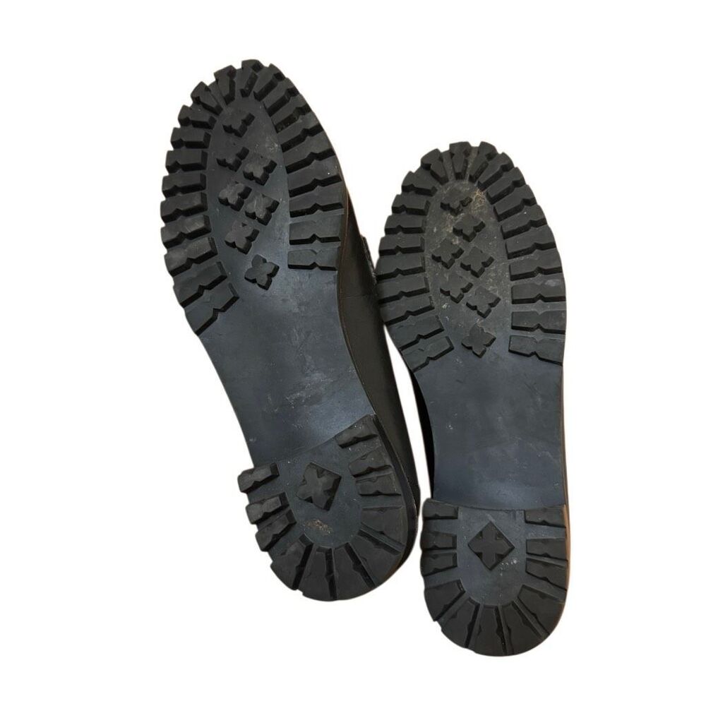 Madewell The Corinne Lugsole Loafer in True Black Leather Size 9 Women’s - Picture 4 of 8